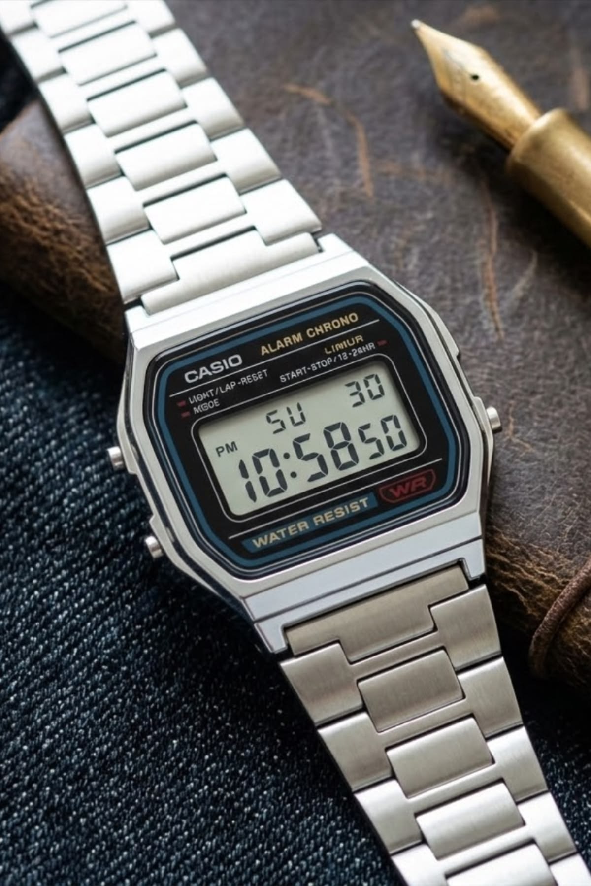 Reloj Casio Vintage A-158WA-1 Azul/Plateado Unisex