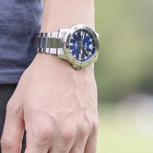 Reloj Casio Análogo MTP-VD01D-2BV Azul/Acero Inoxidable