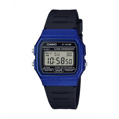 Reloj Casio Vintage F-91WM-2A Digital Azul/Negro