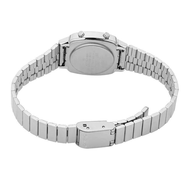 Reloj Casio Vintage LA-670WA-1 Digital Mujer Negro/Plateado
