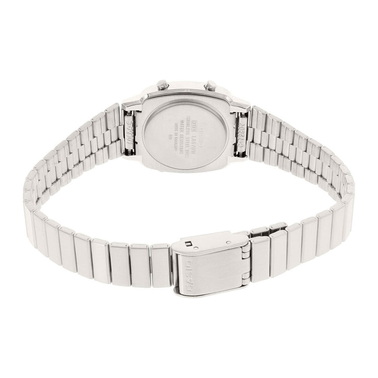 Reloj Casio Vintage LA-670WA-7 Digital Mujer Plateado