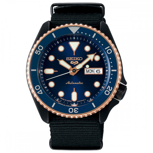 Seiko 5 Sports Automático –  SBSA098 Esfera Azul / Correa NATO Negra