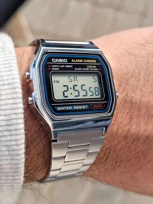 Reloj Casio Vintage A-158WA-1 Azul/Plateado Unisex
