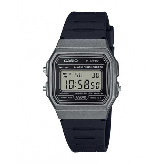 Reloj Casio Vintage F-91WM-1B Digital Plomo/Negro