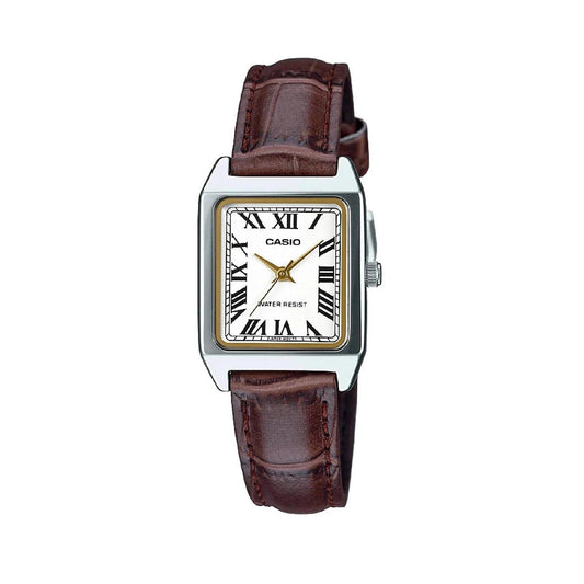 Reloj Casio Clásico LTP-V007L-7B2 Análogo Cuero Marrón Mujer