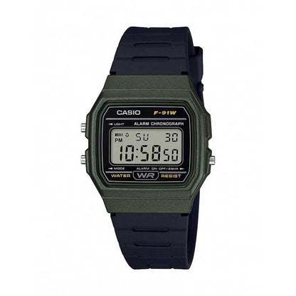 Reloj Casio Vintage F-91WM-3A Digital Verde/Negro