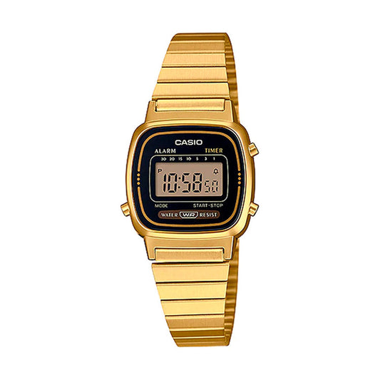 Reloj Casio Vintage LA-670WGA-1 Digital Mujer Negro/Dorado