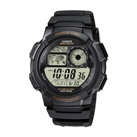 Reloj Casio World Time Deportivo AE-1000W-1AVDF Digital Negro