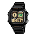 Reloj Casio World Time Royale Vintage AE-1200WH-1BV Negro/verde