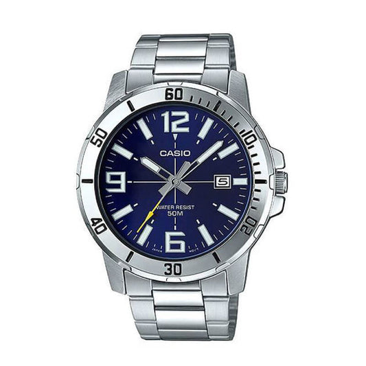 Reloj Casio Análogo MTP-VD01D-2BV Azul/Acero Inoxidable