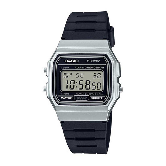 Reloj Casio Vintage F-91WM-7A Digital Plateado/Negro