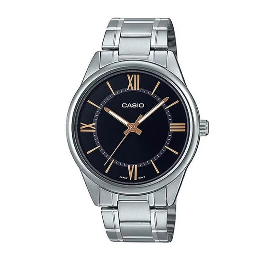 Reloj Casio Análogo MTP-V005D-1B5 Negro/Acero Inoxidable